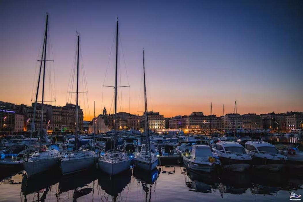 Vue Mer Le Panoramique Vieux-Port De Marsiglia Esterno foto